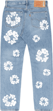 Denim Tears Levi's The Cotton Wreath Jean Light Wash - Supra Sneakers