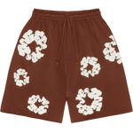 Denim Tears The Cotton Wreath Sweat Shorts Brown - Supra Sneakers - Image 1