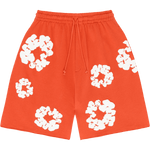 Denim Tears The Cotton Wreath Sweat Shorts Orange - Supra Sneakers - Image 1