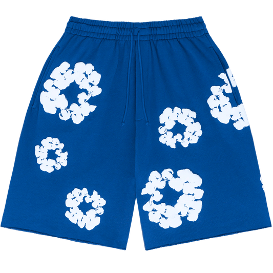 Denim Tears The Cotton Wreath Sweat Shorts Royal Blue - Supra Sneakers