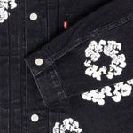 Denim Tears x Levi's Wreath Jean Jacket Black - Supra Sneakers - Image 3