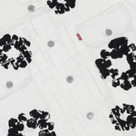 Denim Tears x Levi's Wreath Jean Jacket White - Supra Sneakers - Image 4