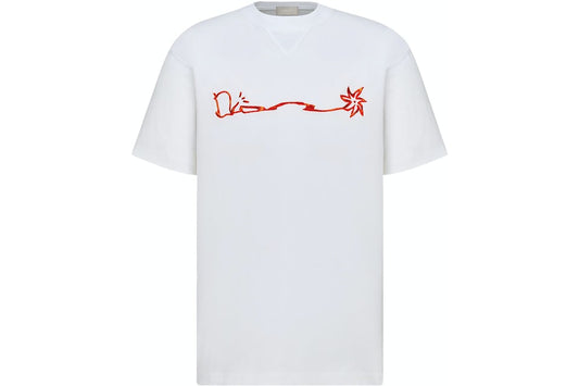 Dior x Cactus Jack Oversized T-shirt White/Red - Supra Sneakers