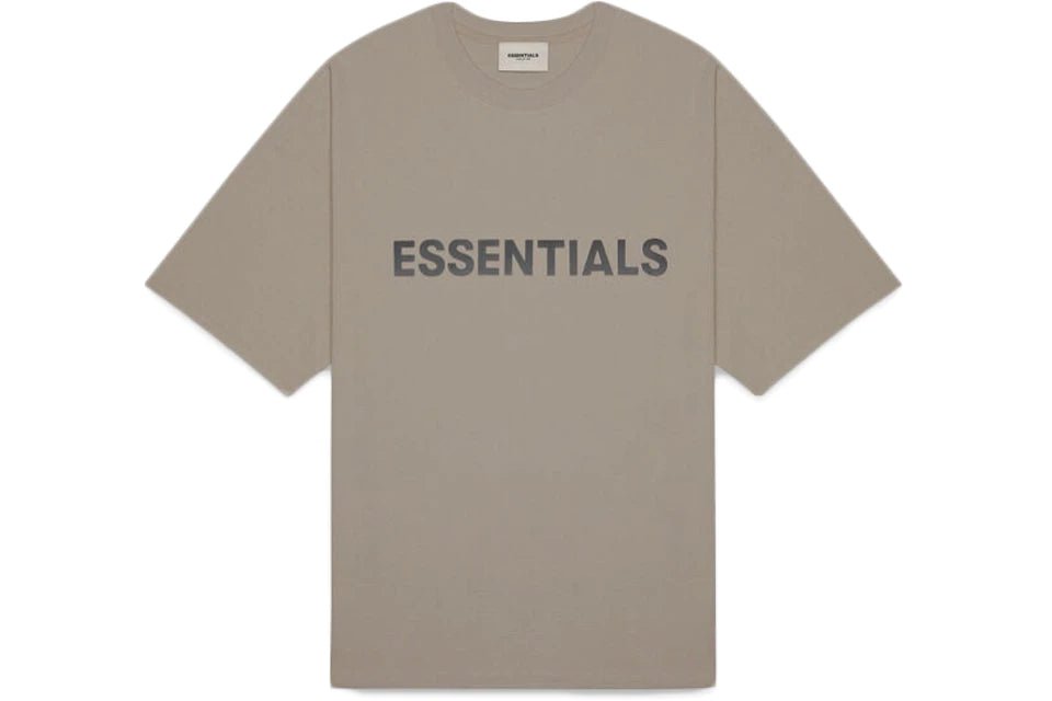 Fear of God Essentials Boxy Tee Appliqué Logo Taupe - Supra Sneakers