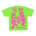 Hellstar Son of G-D T-shirt Neon Green - Supra Sneakers - Image 2