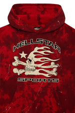 Hellstar Sports Red Tye-Dye Skull Hoodie - Supra Sneakers - Image 3