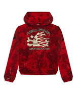 Hellstar Sports Red Tye-Dye Skull Hoodie - Supra Sneakers - Image 1