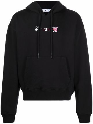 Off-White Acrylic Arrow hoodie black / pink - Supra Sneakers