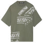 Palm Angels Green Bandana Print T-Shirt - Supra Sneakers