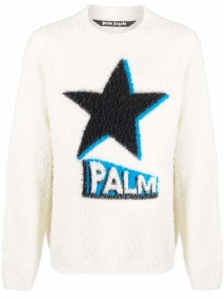 Palm Angels Rockstar knitted jumper white - Supra Sneakers