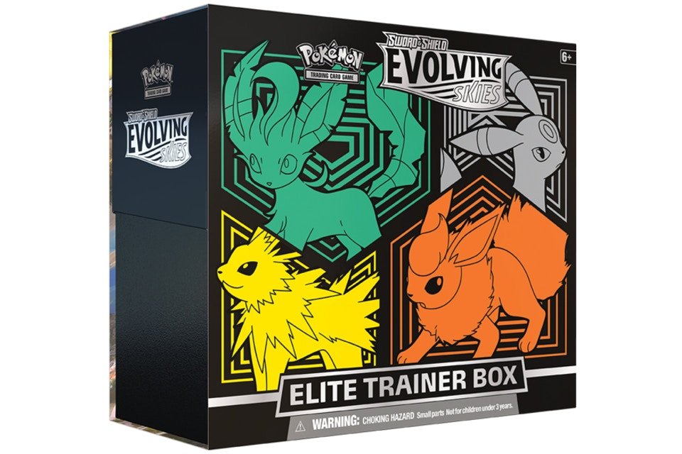 Pokémon TCG Sword & Shield Evolving Skies Elite Trainer Box (Flareon/Jolteon/Umbreon/Leafeon) - Supra Sneakers
