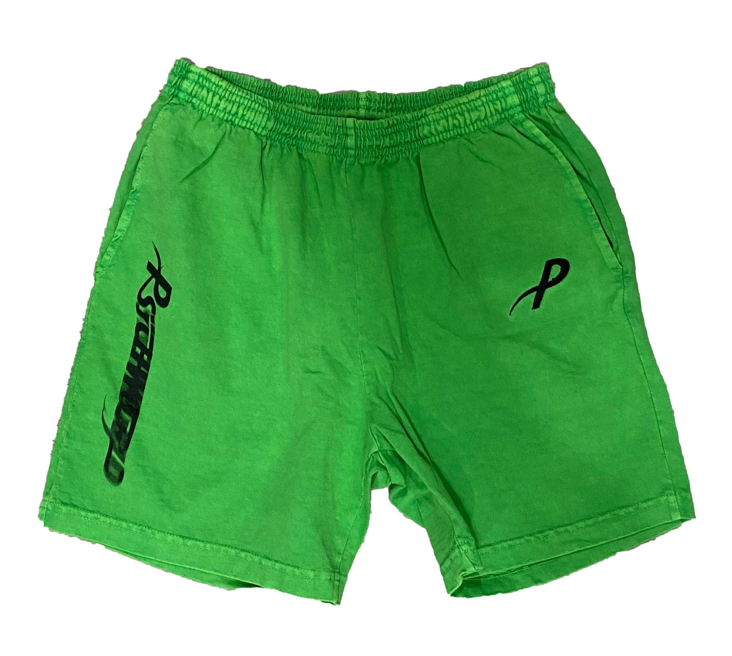 Psychworld Lime Green Canvas Shorts Black Logo - Supra Sneakers