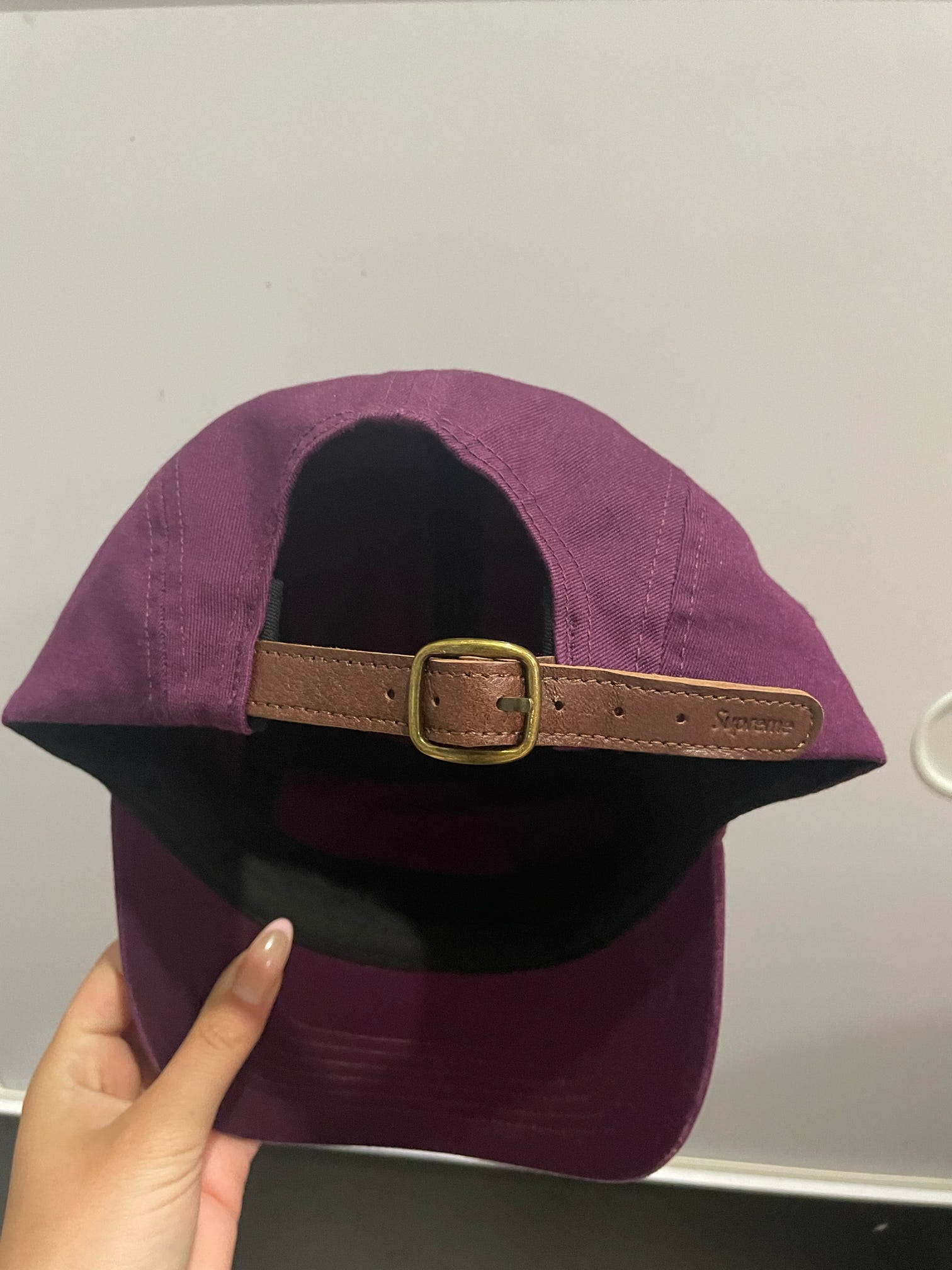 Supreme Washed Chino Twill Camp Cap (FW22) Dark Purple - Supra Sneakers