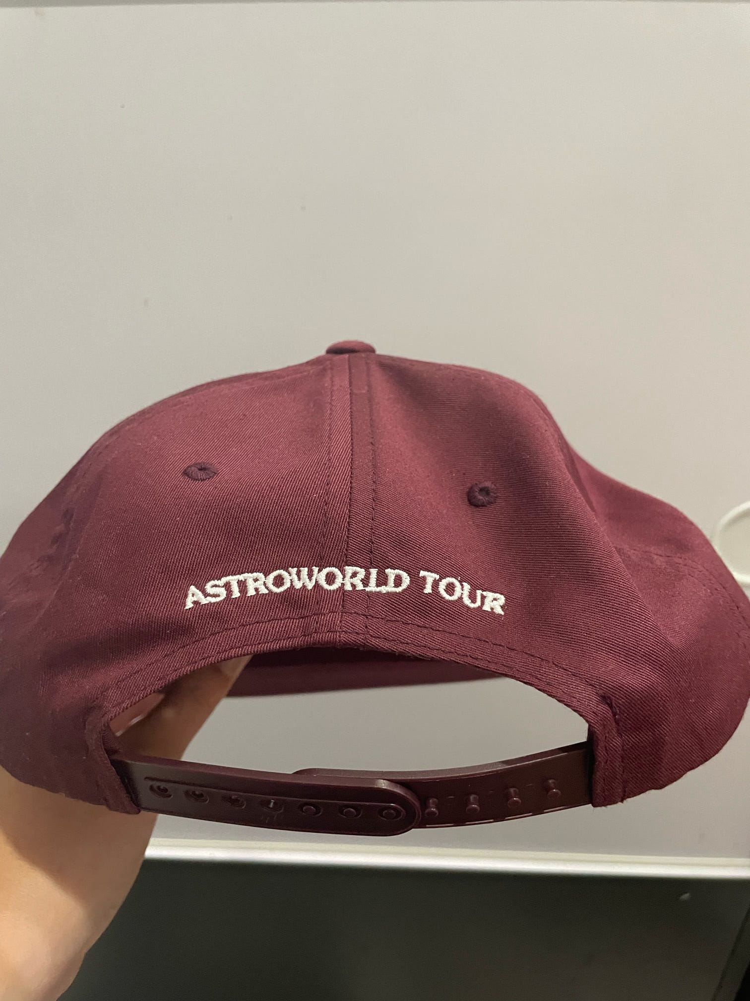 Travis Scott Astroworld Tour Wish You Were Here Hat Maroon - Supra Sneakers