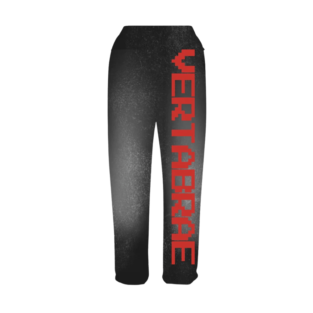 Vertebrae C-2 Sweat Pants Washed (Black & Red) - Supra Sneakers