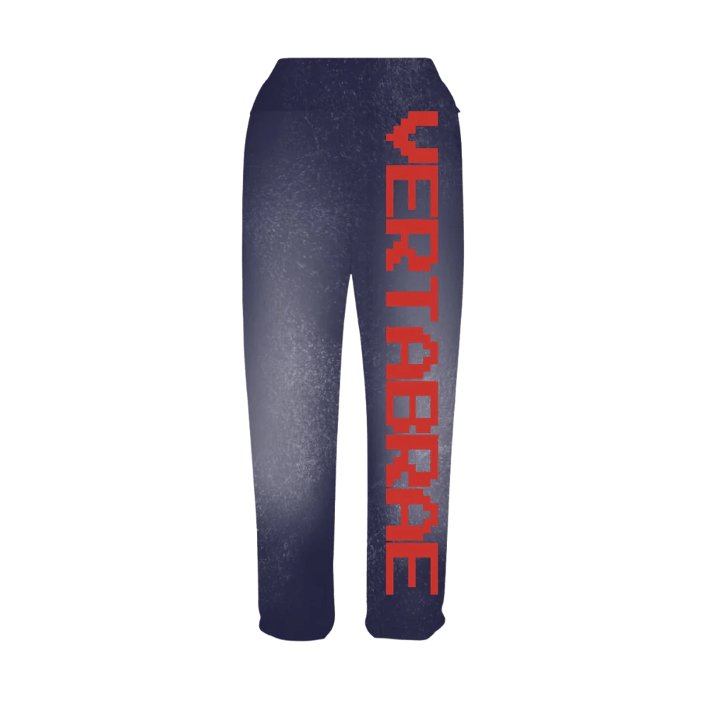 Vertebrae C-2 Sweat Pants Washed (Navy & Red) - Supra Sneakers