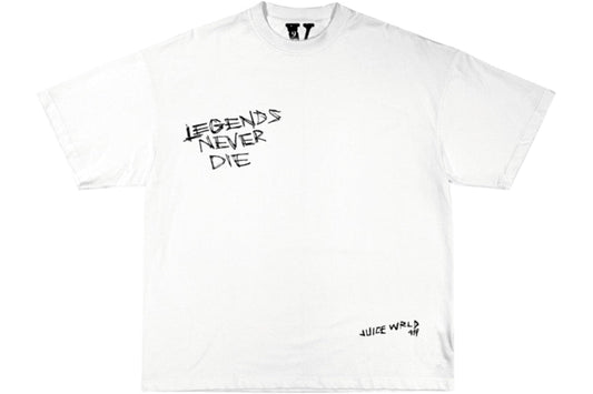 Vlone x Juice Wrld Legends Never Die T-Shirt White - Supra Sneakers